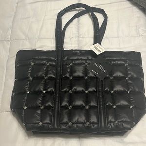 Michael Kors large black studded tote